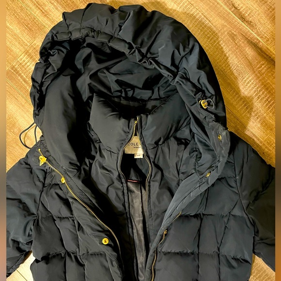 Cole Haan signature box quilt down puffer navy blue - Picture 4 of 8